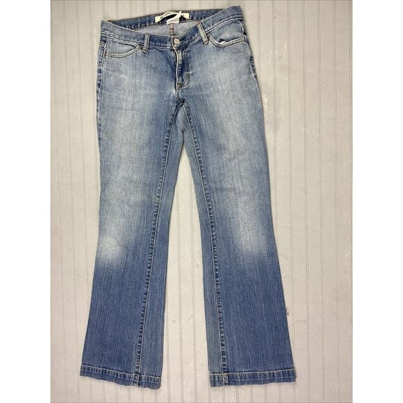 Gap size 4 Long And Lean Womens Jeans Low Rise Straight Stretch Med Wash - Picture 1 of 4